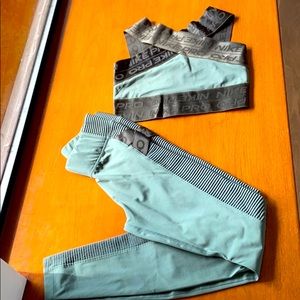 Nike pro leggings + matching top size S